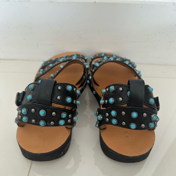 Barely Worn Sandro Studded Sandals - Picture 4 of 5